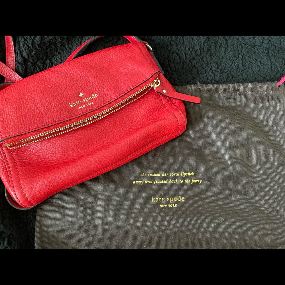 Red Kate Spade crossbody bag